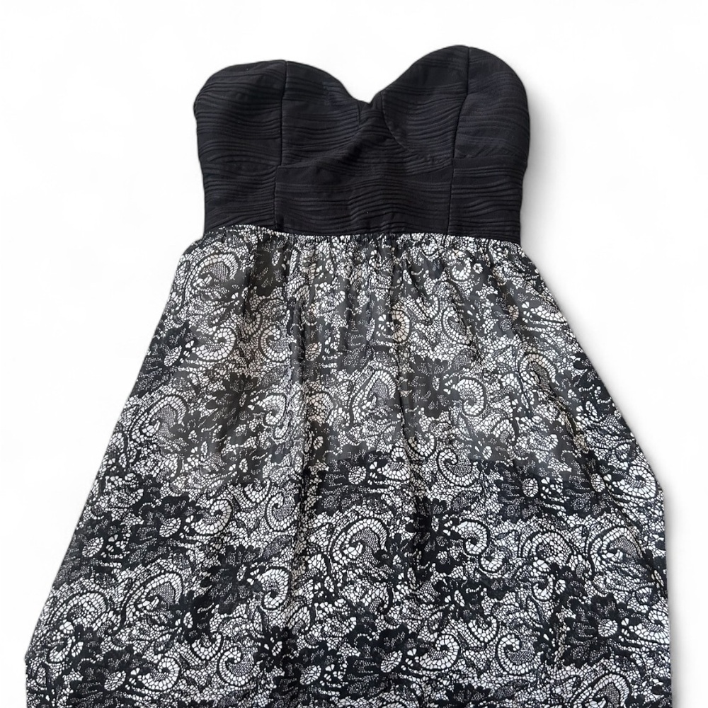 🌹BONGO Junior’s Black Strapless High Low Maxi Dresses Size Medium - Picture 2 of 6